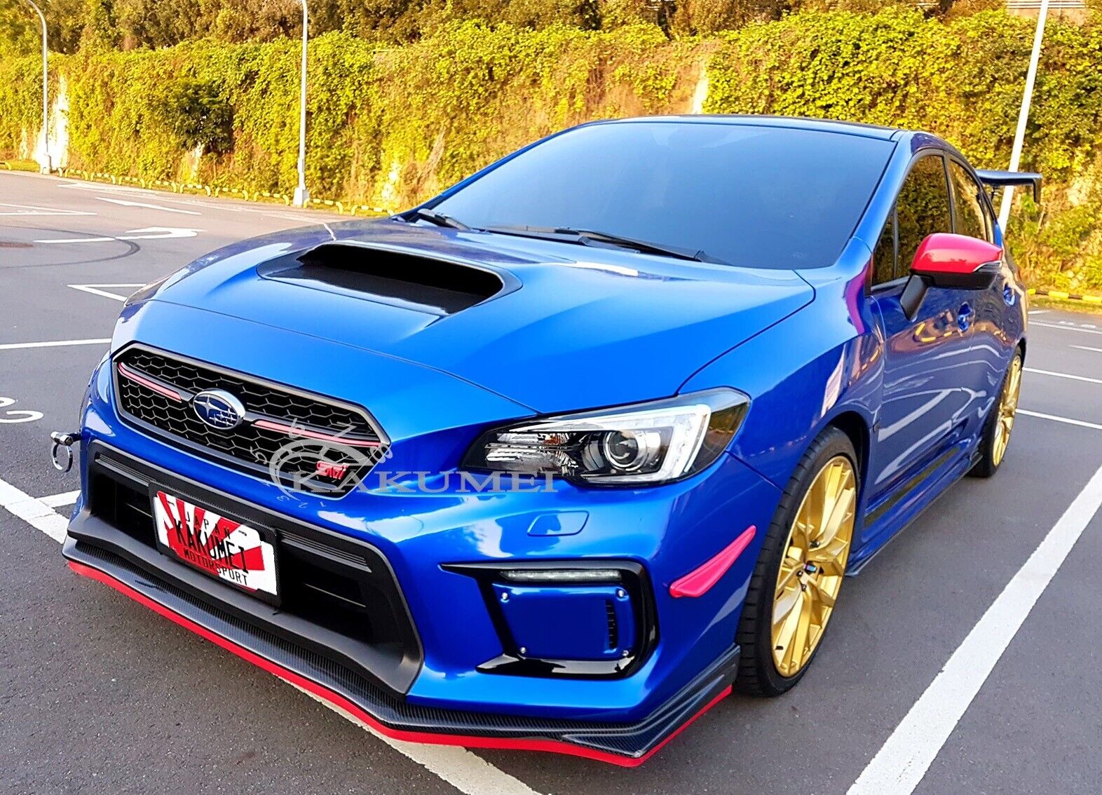 ABS DRL Fog Light Covers Fit 2019 2020 2021 Subaru WRX STI Blue K7X